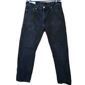 H&M Men's 36x32 Relaxed Fit Black Denim Jeans Straight Leg